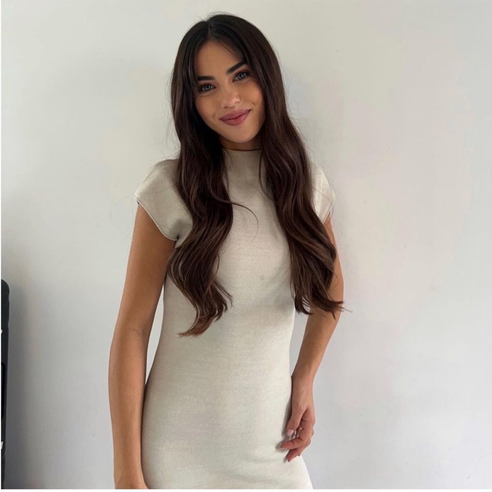 Zara Stretch Knit Dress NWT Medium - Picture 4 of 6